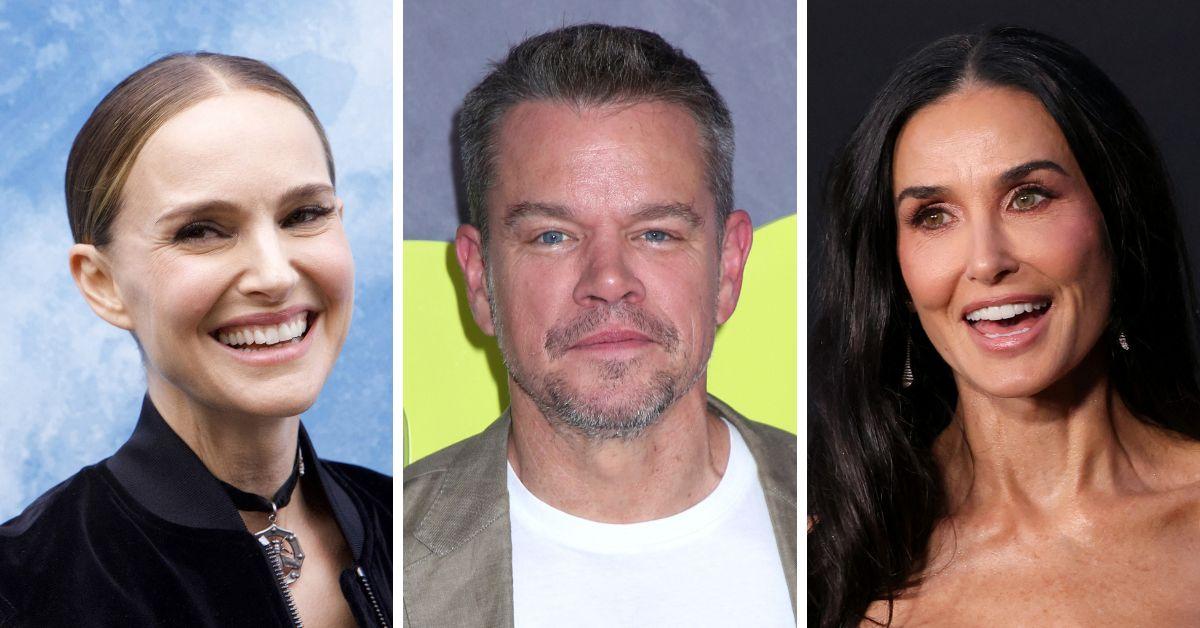 Composite photo of Natalie Portman, Matt Damon, Demi Moore