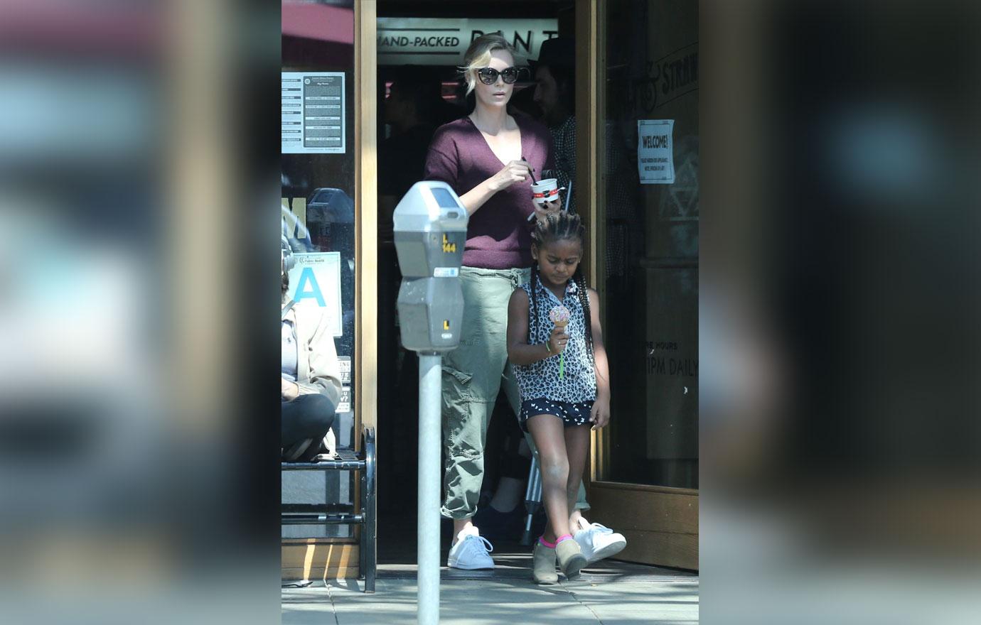 Charlize Theron Son Get Ice Cream Pics