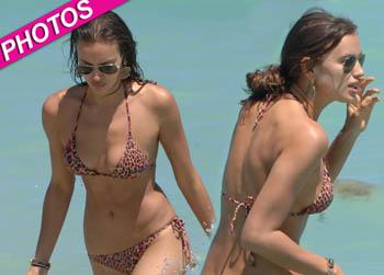 //irina shayk cheeky leopard thong