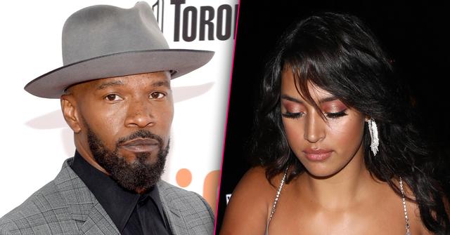 Jamie Foxx Looks Serious Split Sela Vave Looking Down Sad