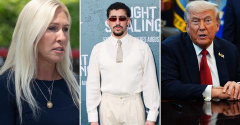 Marjorie Taylor Greene raged over Bad Bunny's upcoming Super Bowl halftime show performance.