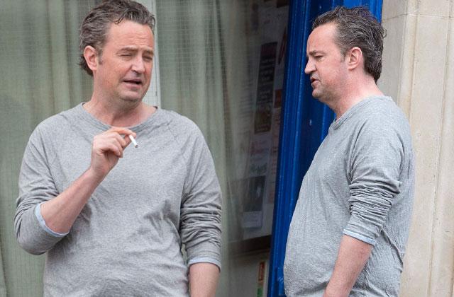 //matthew perry disheveled friends reunion feud