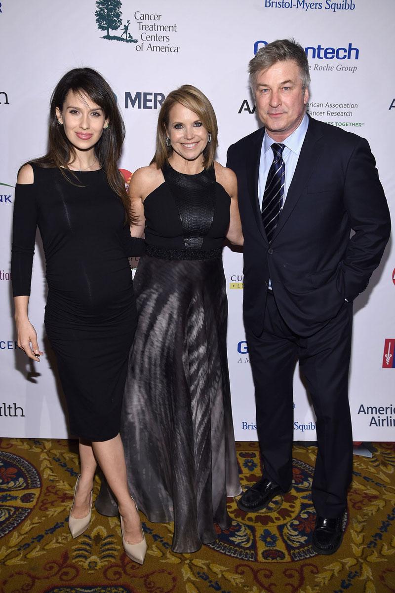 //Hilaria Baldwin Katie Couric Alec Baldwin attend Stand Up To Cancers NY Standing Room Only presented by EIF with donors American Airlines Merck MasterCard