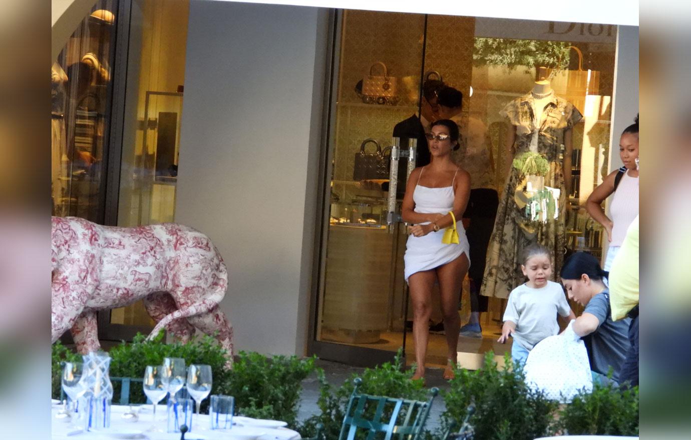 Kourtney Kardashian Enjoys Italian Getaway With Family And Friends