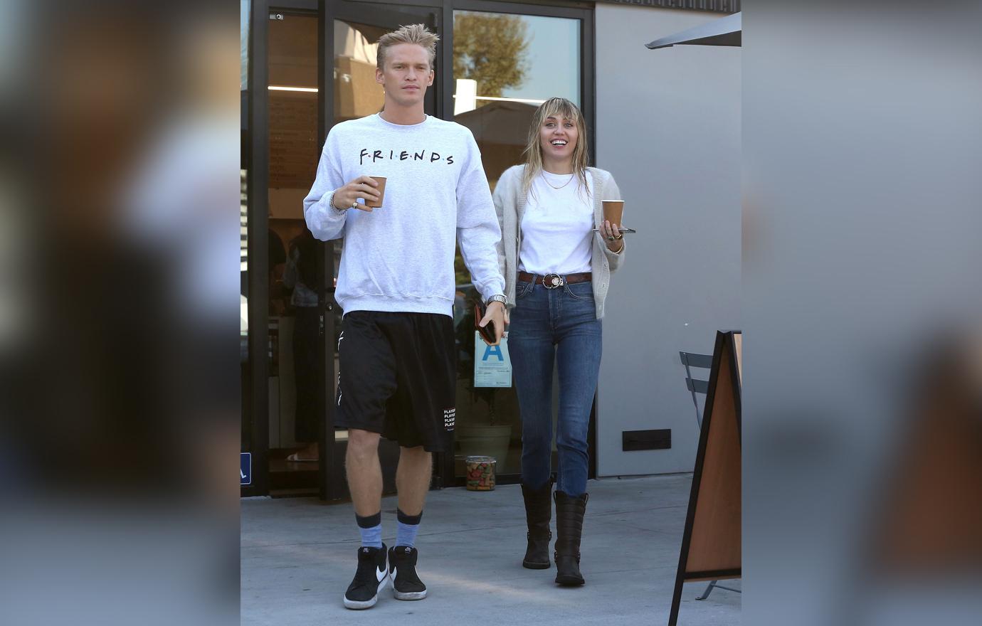 Miley Cyrus & Cody Simpson Step Out For A Coffee Date