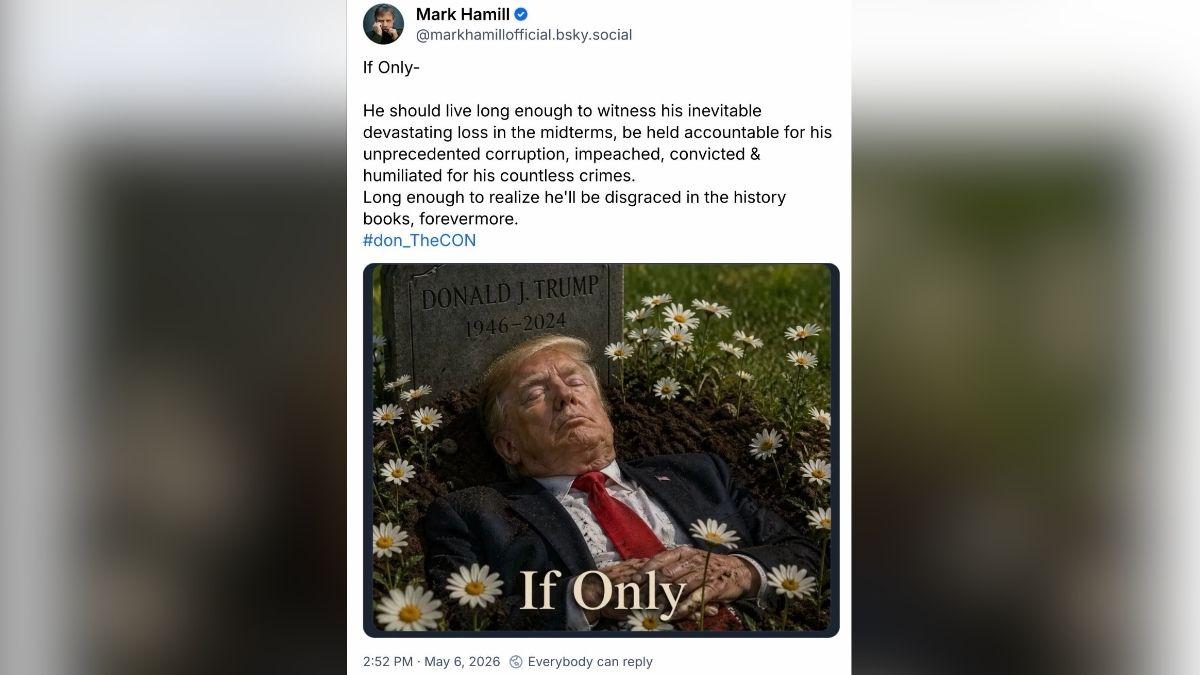 Photo of Mark Hamill's Bluesky post