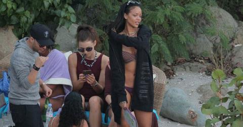 //rihanna beach St Barts drink