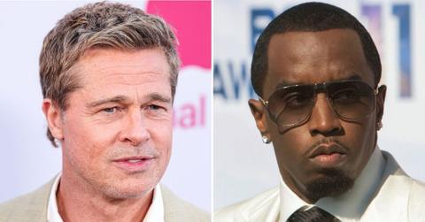 Split photo of Brad Pitt, Sean 'Diddy' Combs