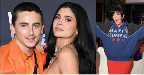 picture of Kylie Jenner, Timothée Chalamet and Kris Jenner