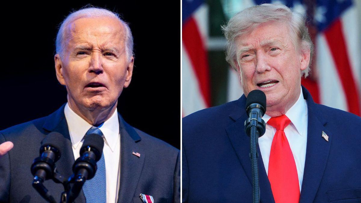 split image of Joe Biden and Donald Trump