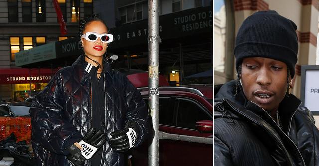 rihanna asap rocky pregnancy shopping baggy clothes pp