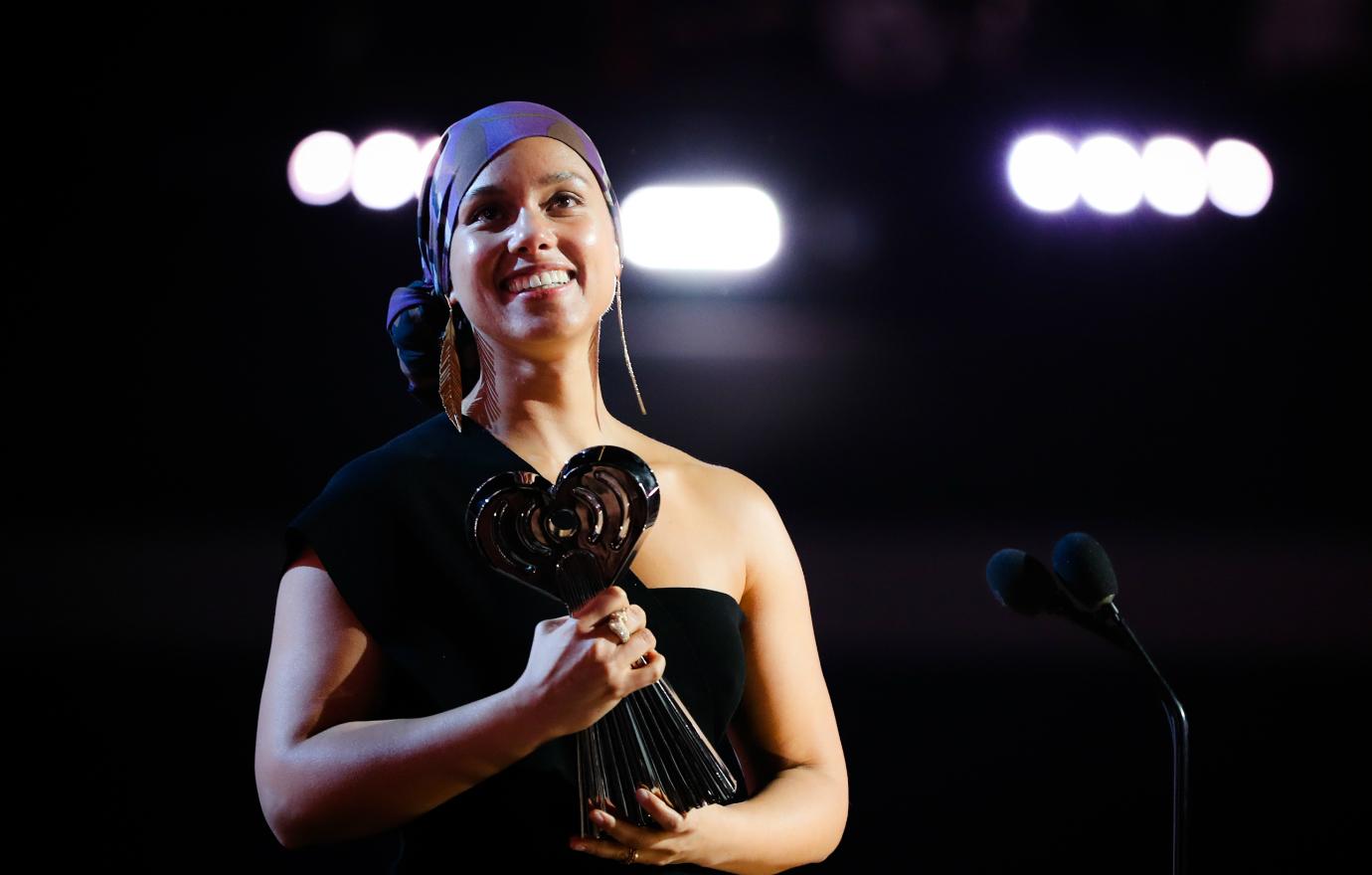 Alicia Keys attends the 2019 iHeartRadio Music Awards which broadcast live on FOX at Microsoft Theater on March 14, 2019 in Los Angeles, California