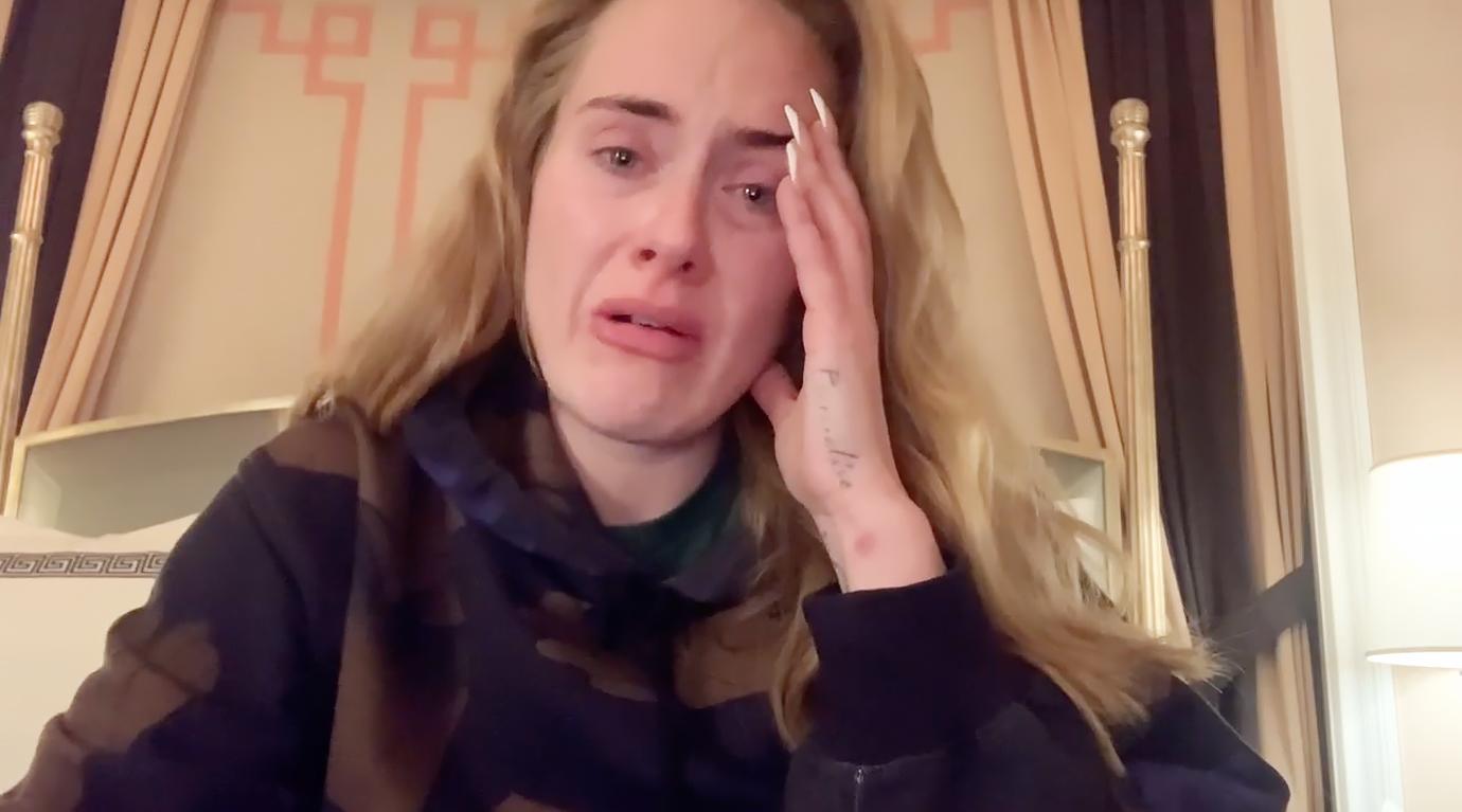 adele cancels vegas show crying instagram r