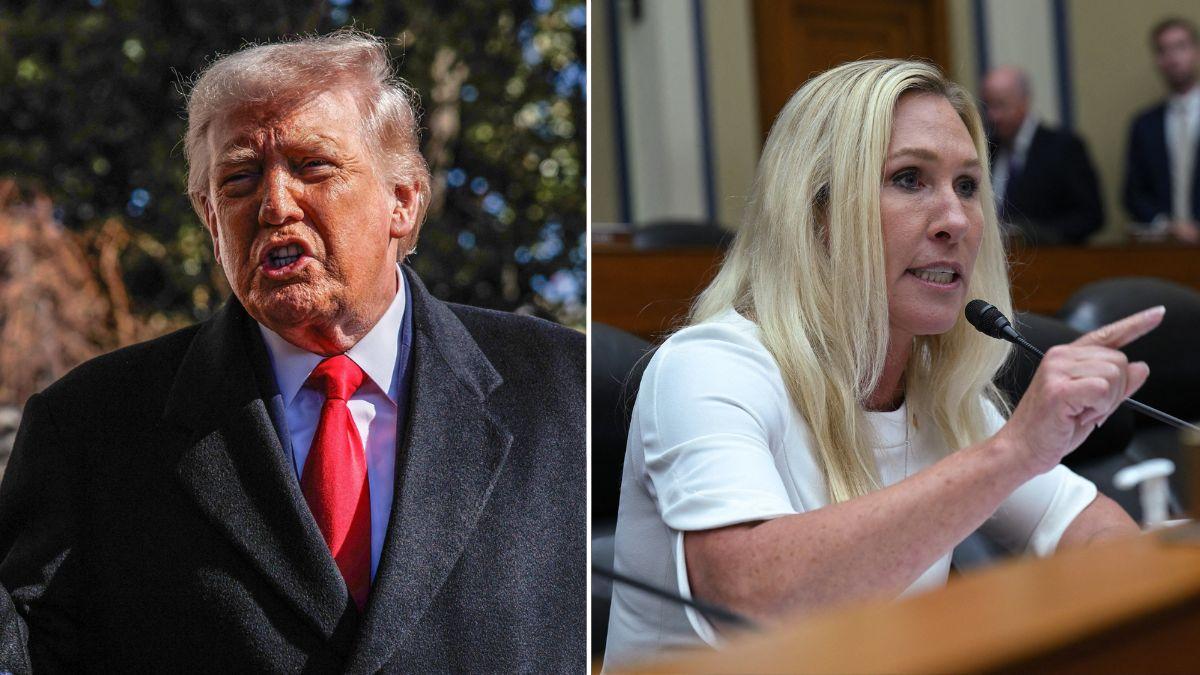 Photo of Donald Trump and Marjorie Taylor Greene