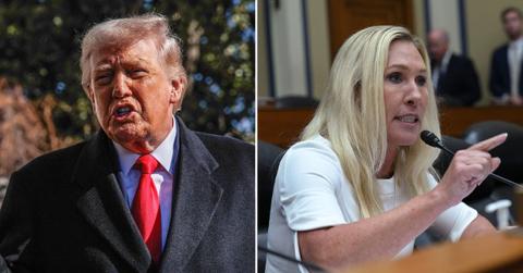 Photo of Donald Trump and Marjorie Taylor Greene