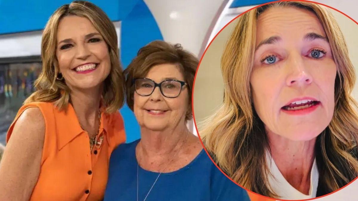 A photo of Savannah Guthrie and Nancy Guthrie alongside a photo of Savannah Guthrie