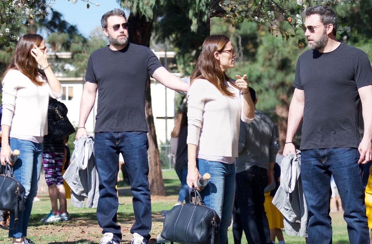 //ben affleck feud jennifer garner son basketball game blowout pp