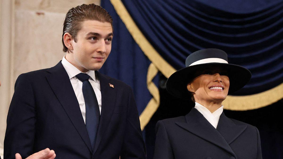 Photo of Barron and Melania Trump