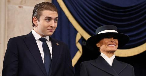 Photo of Barron and Melania Trump