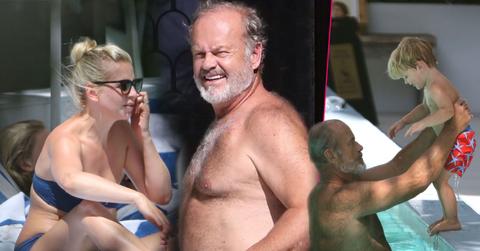 Kelsey Grammer Shirtless Pool Wife Breastfeeding Baby