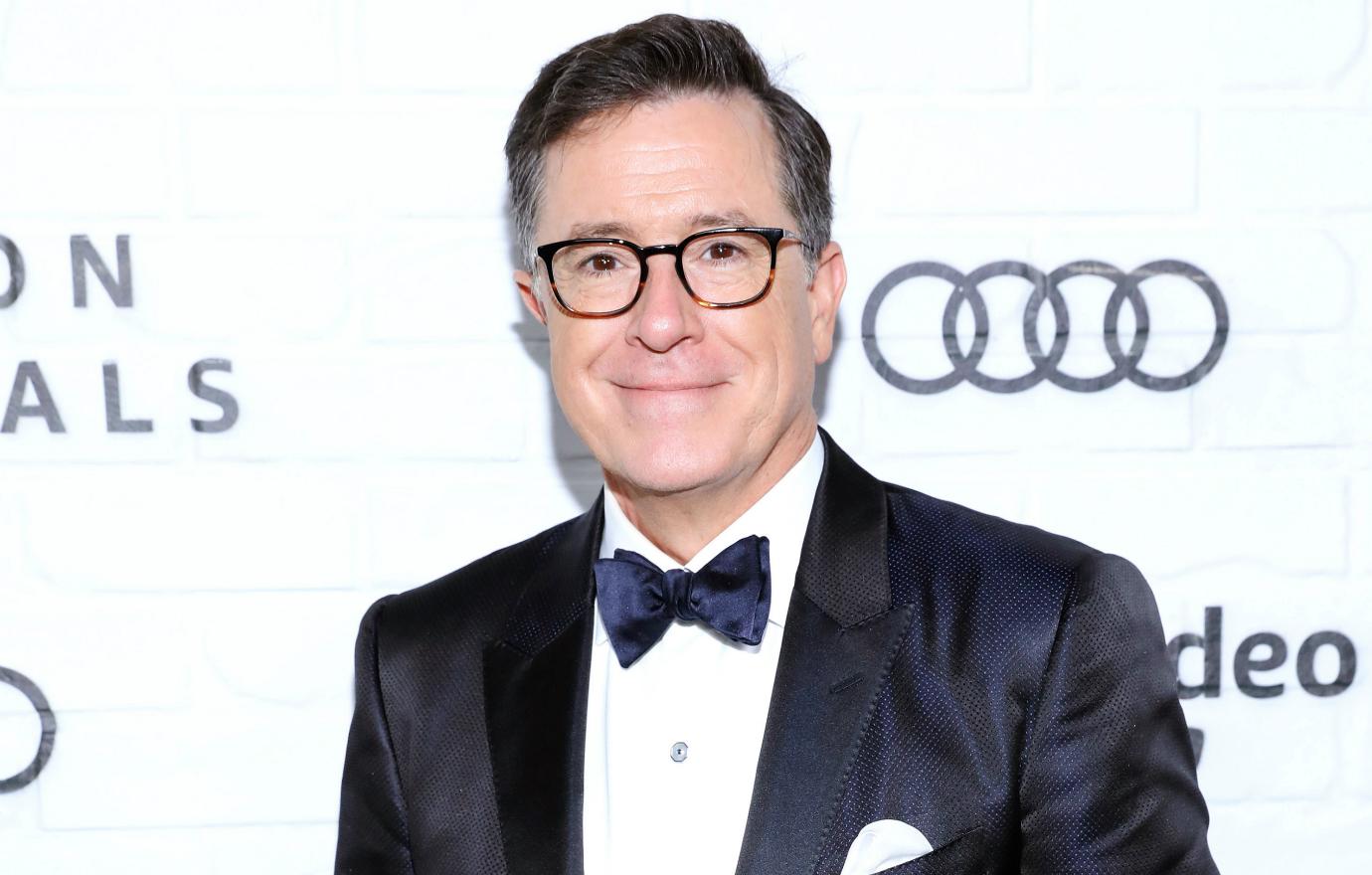 Stephen Colbert dazzled in a classic tuxedo for the Emmy Awards.