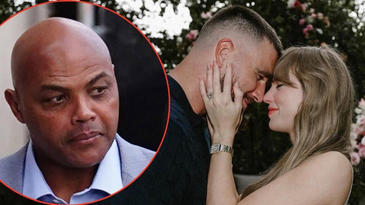 picture of Charles Barkley, Travis Kelce and Taylor Swift