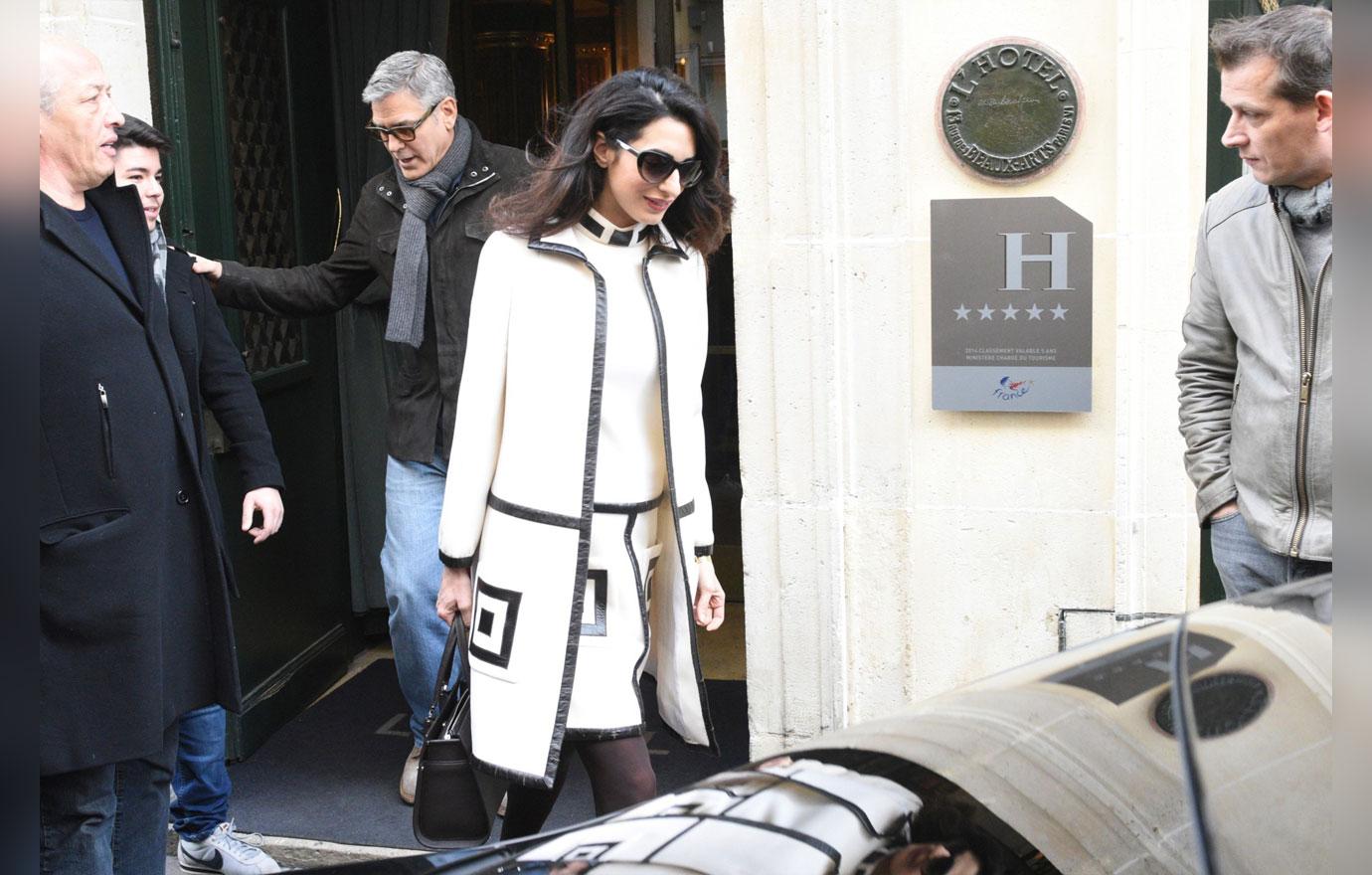 George Clooney Amal Baby Furniture Shopping Paris Photos