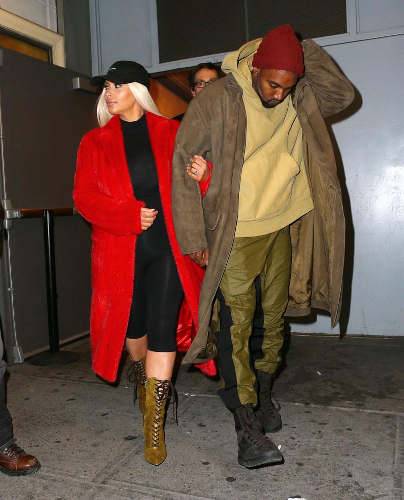 Kim Kardashian & Kanye West Photos -- Hamilton On Broadway In NYC