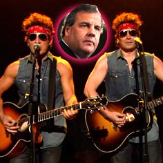 //jimmy fallon bruce springsteen chris christie new jersey traffic jam take a leak