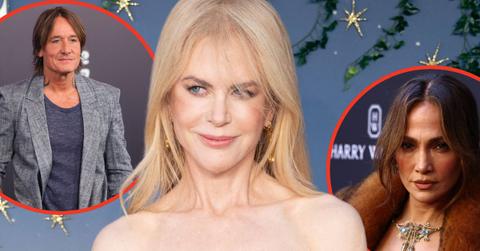 Split photos of Nicole Kidman, Keith Urban and Jennifer Lopez