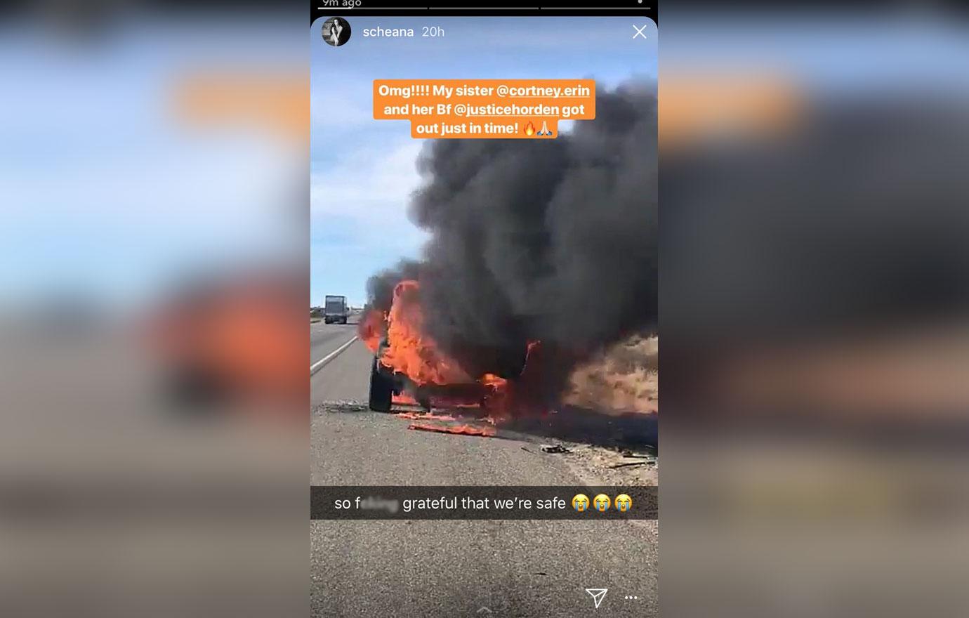 scheana sister escapes roadside inferno 