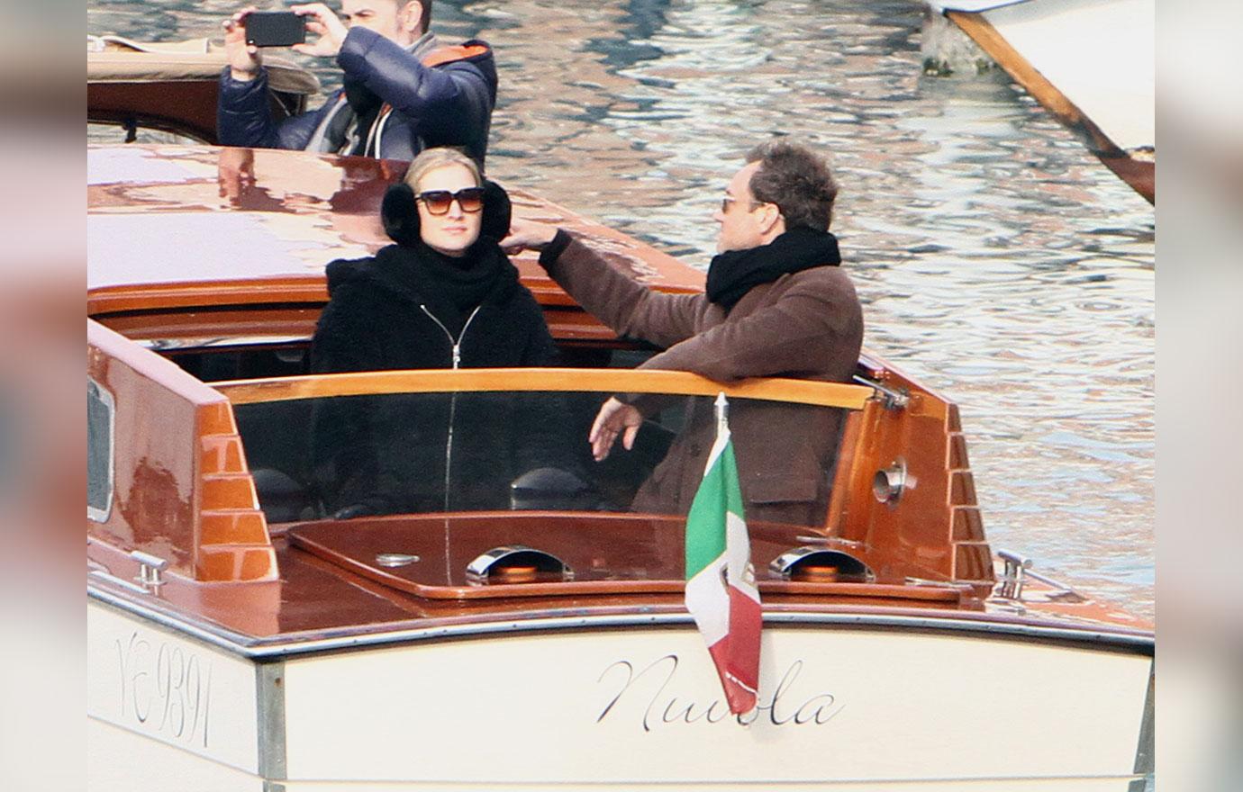 Jude Law And Phillipa Coan Take Venice Water Taxi Ride