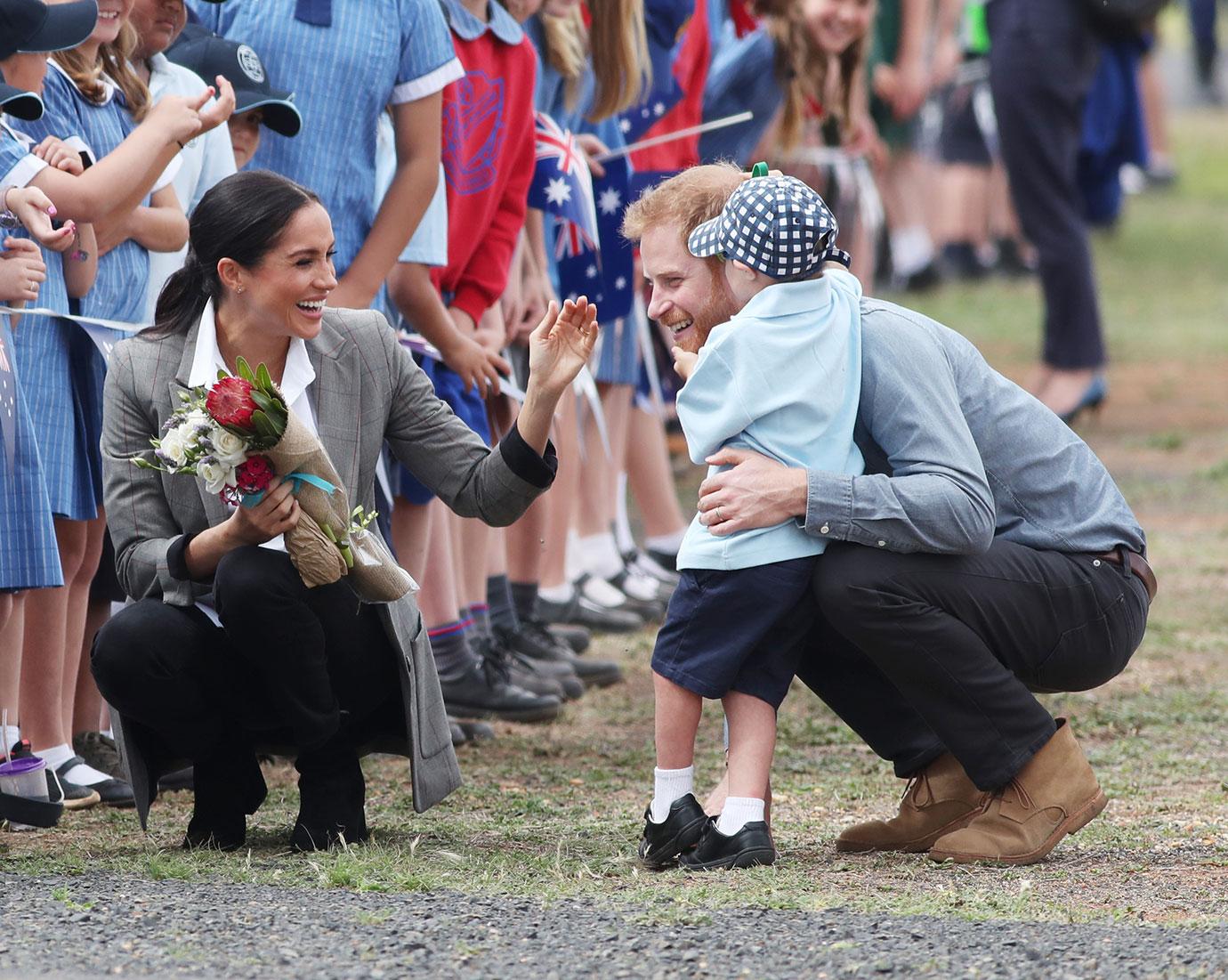 Meghan Markle Prince Harry PDA Smiles Australia