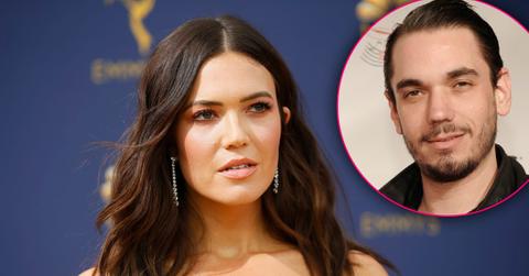 Mandy Moore Looking Sad with inset of DJ AM Death Anniversary