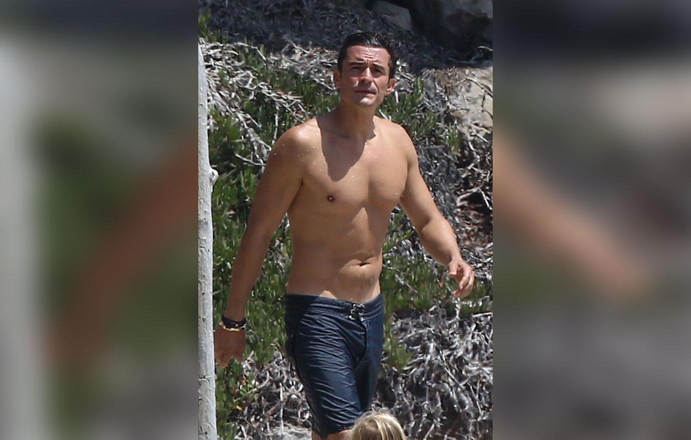 //orlando bloom blonde bikini beach