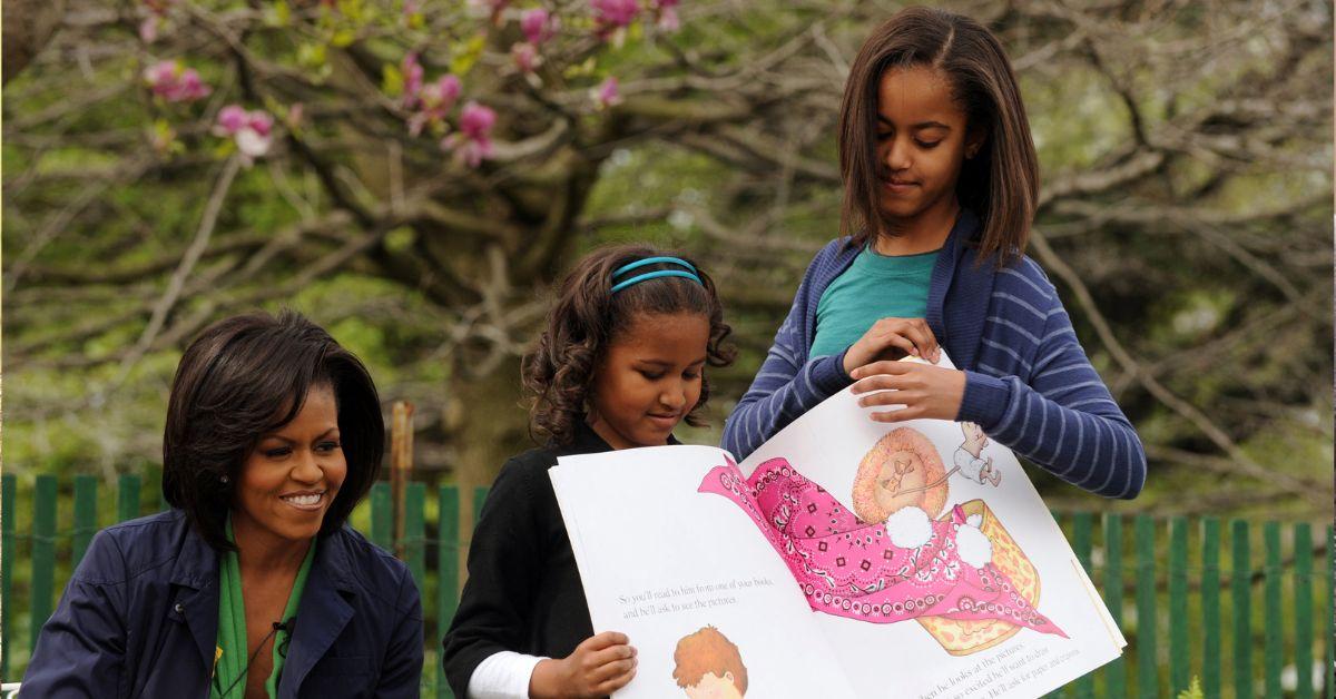Photo of Michelle, Sasha and Malia Obama.