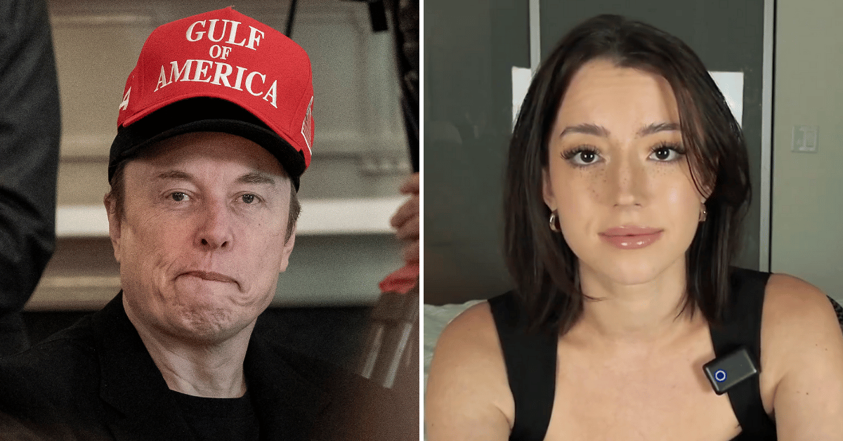 Split photo of Elon Musk, Ashley St. Clair