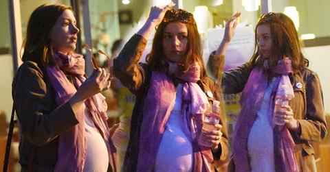 //anne hathaway pregnant huge baby bump pp