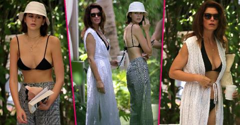 Scary Skinny Kaia Gerber Mom Cindy Crawford Miami Pool Day