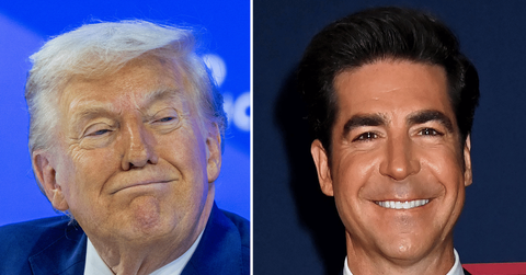 Split photo of Donald Trump, Jesse Watters