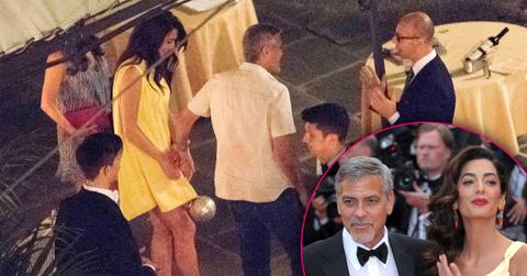 George Clooney amal romantic dinner twins