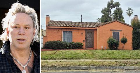 picture of Mickey Rourke and LA house