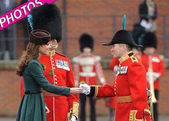 //kate middleton shamrock irish guard post