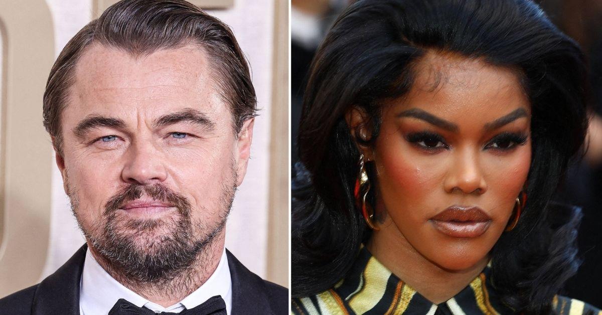 Split photo of Leonardo DiCaprio and Teyana Taylor.