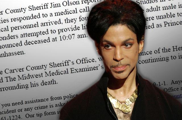 Prince Dead Police Report