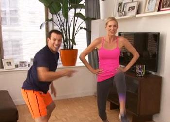 //jay cardiello and rhonys kristen taekman break down their new  minute workout dvd