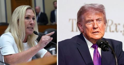 Photo of Marjorie Taylor Greene and Donald Trump