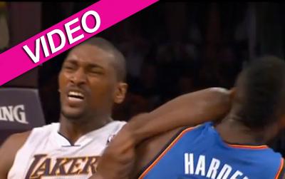 //metta world peace elbow ejection