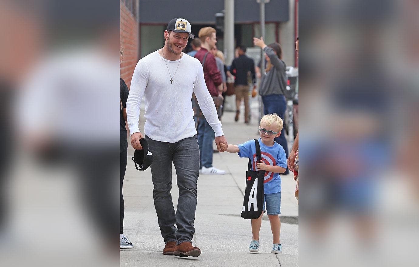 Chris Pratt Takes Son Jack To Church