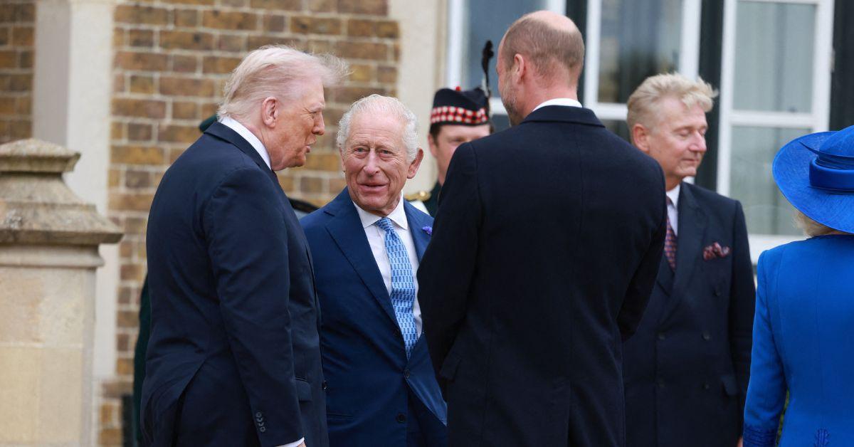 Photo of Donald Trump, King Charles and Prince Wiliam